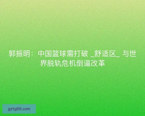 郭振明：中国篮球需打破 _舒适区_ 与世界脱轨危机倒逼改革