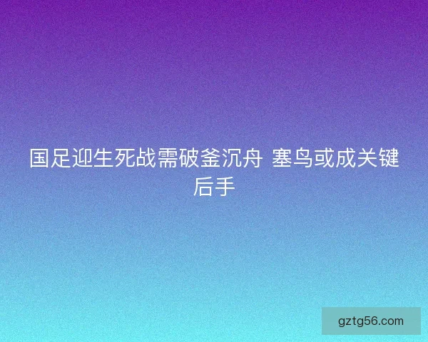 国足迎生死战需破釜沉舟 塞鸟或成关键后手