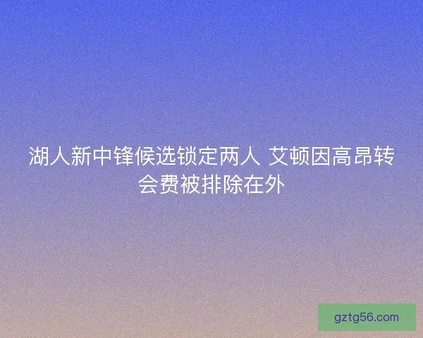 湖人新中锋候选锁定两人 艾顿因高昂转会费被排除在外